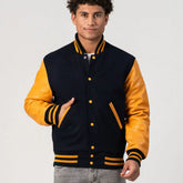 Wool & Genuine Leather Varsity Letterman Jacket