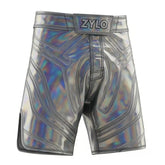 Custom Printing Muay Thai Boxing Shorts Silver Fighting Shorts MMA Trunks Shorts