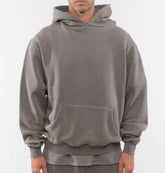 High quality heavy weight cotton gsm hoddie men logo heavyweight oversized blank stone washed vintage puff printing hoodie