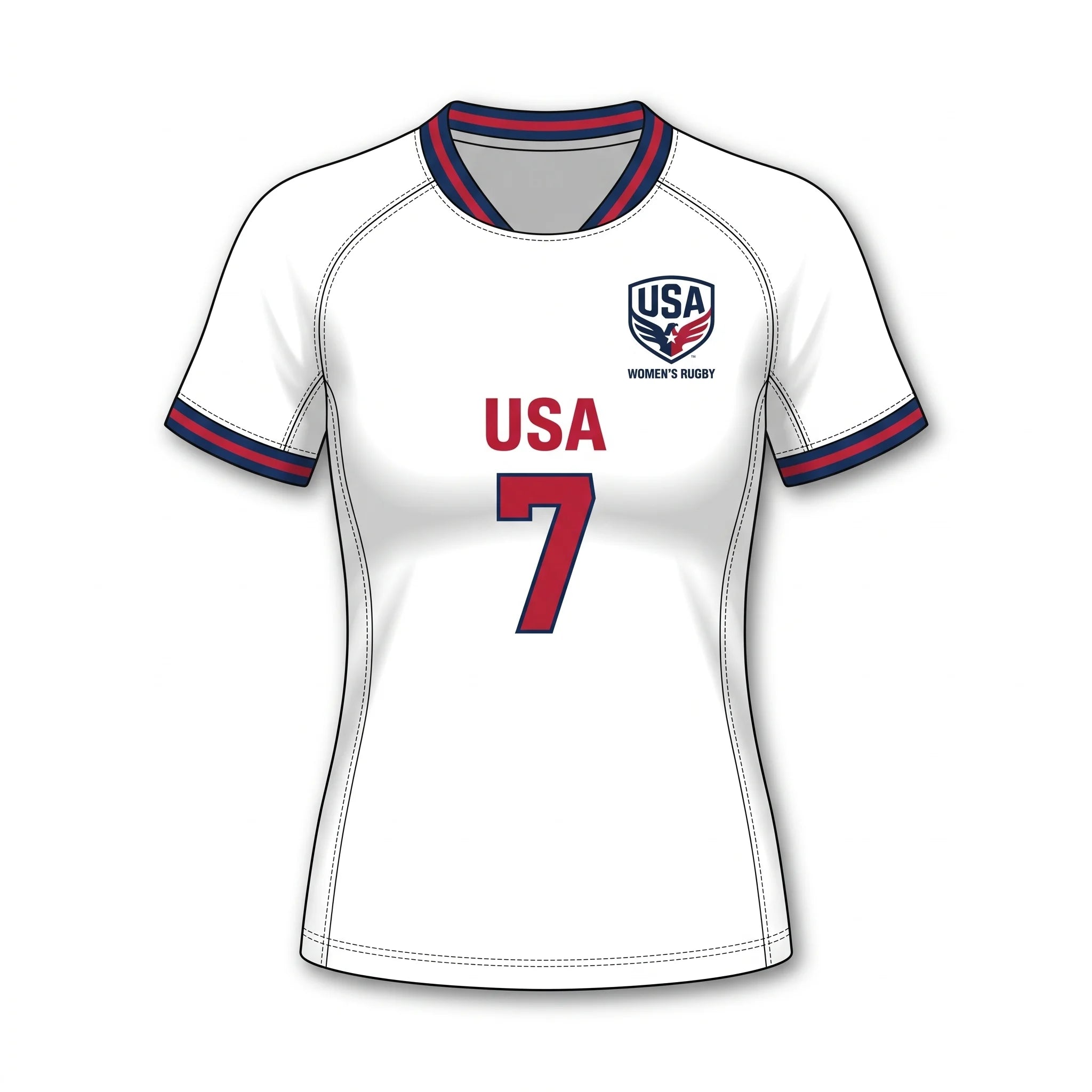Custom Team USA Womens Rugby Logo Jersey